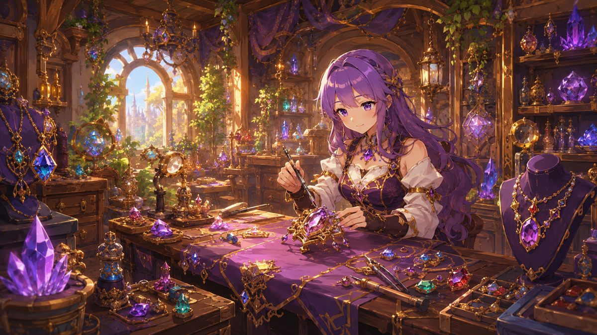 Jewelcrafting workbench scene