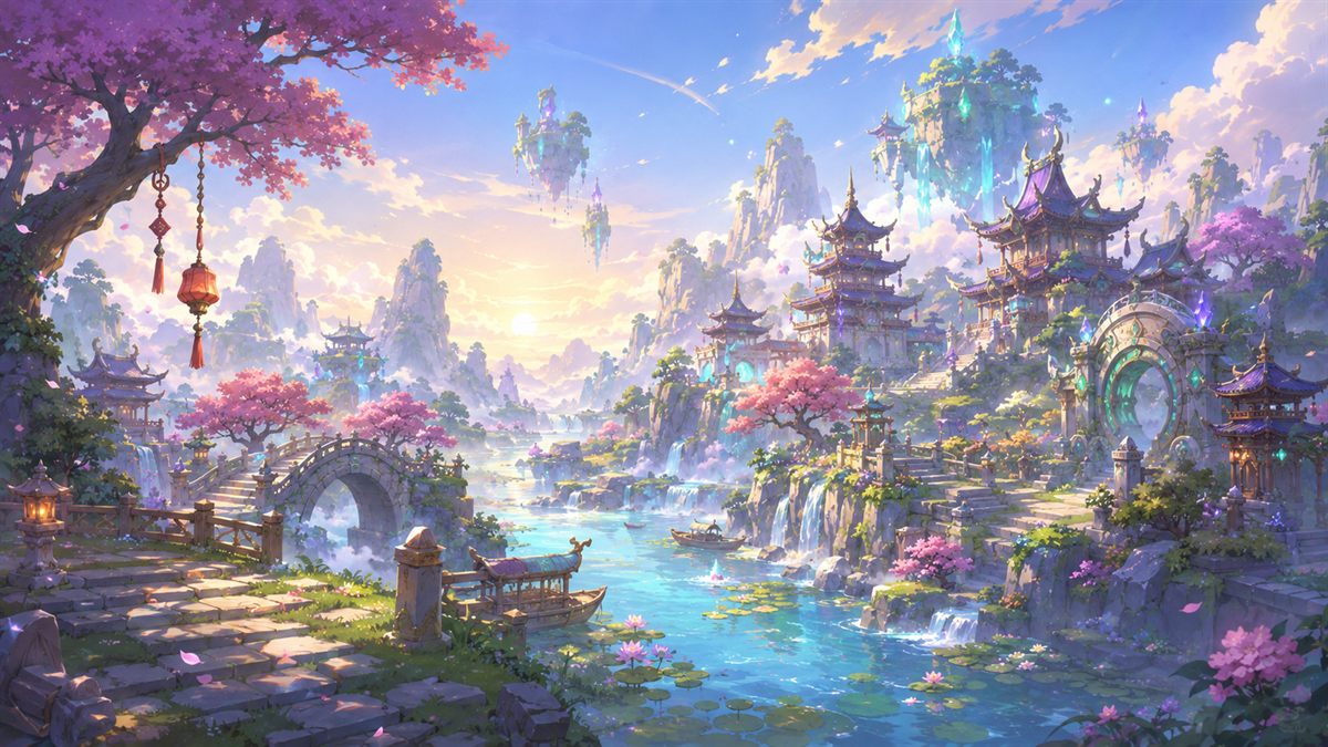 UWoW China fantasy realm scene