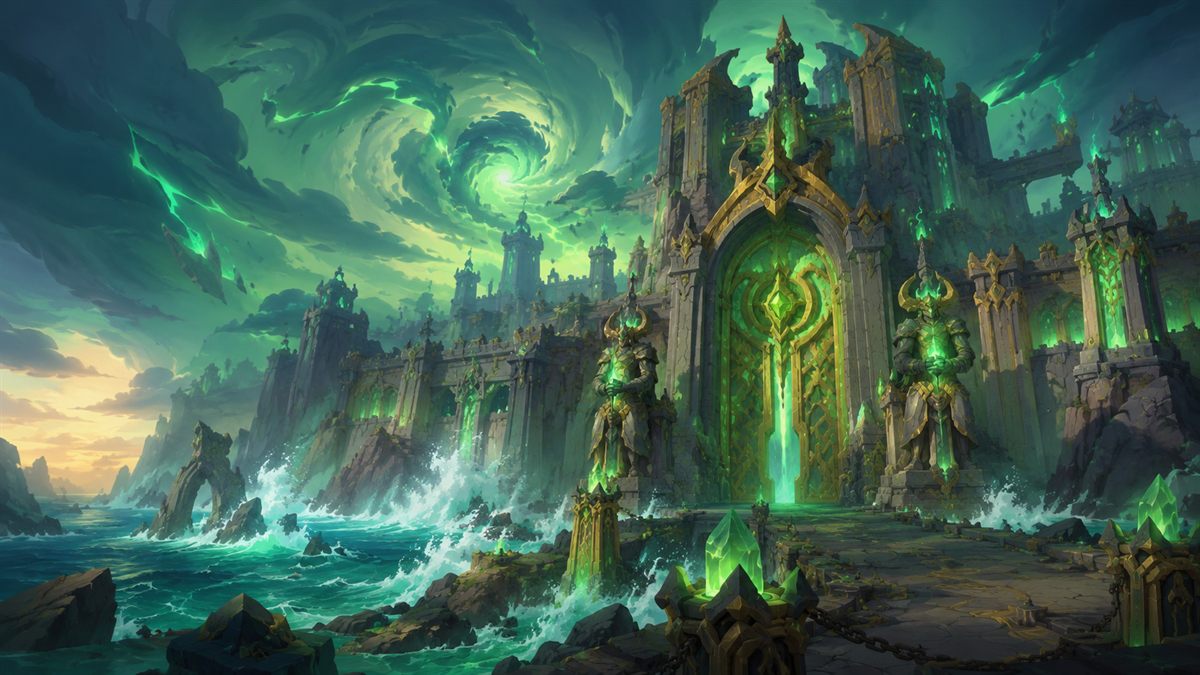 Tomb of Sargeras inspired fel raid scene